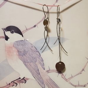 Minimalistic Asymmetrical Charm Dangle Earrings